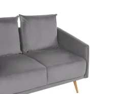 Divano 2 posti MAURA Velluto Grigio