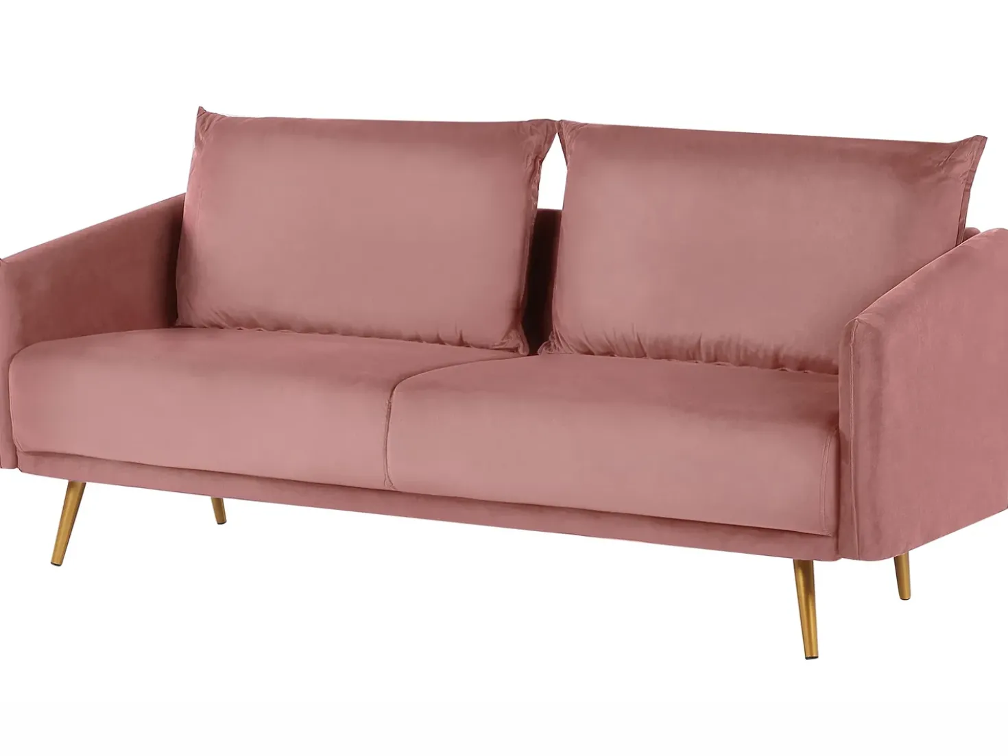 Divano 3 posti MAURA Velluto Rosa