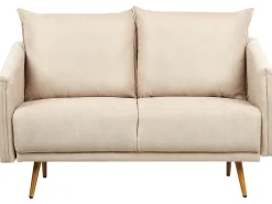 Divano 2 posti MAURA Velluto Beige