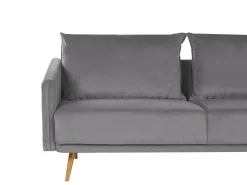 Divano 3 posti MAURA Velluto Grigio