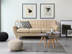 Divano 3 posti MOTALA Tessuto Beige