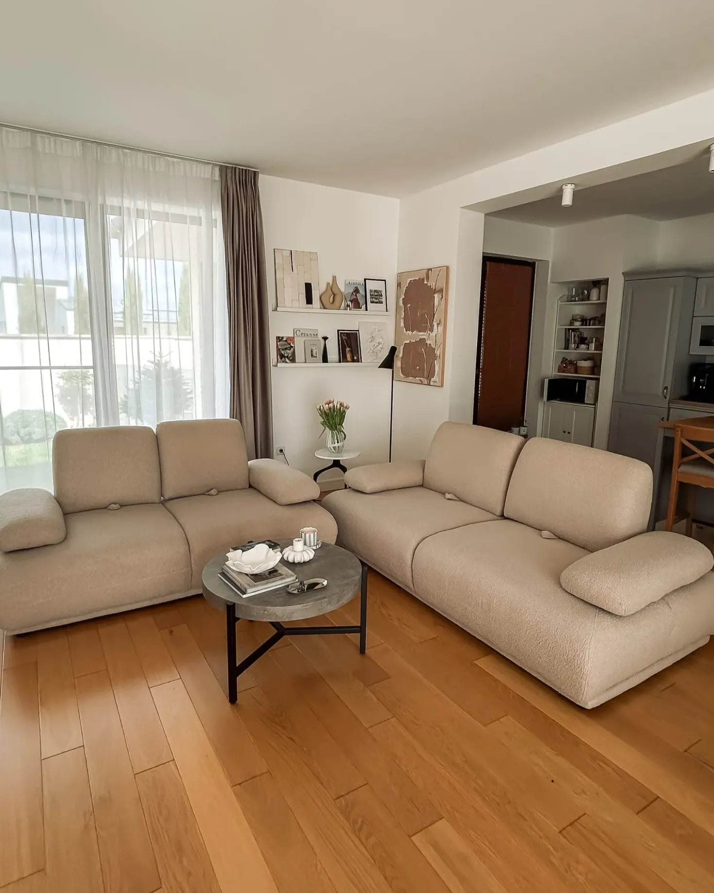Divano 3 posti NACKA Bouclé Beige