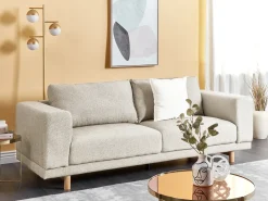 Divano 3 posti NIVALA Tessuto Beige chiaro