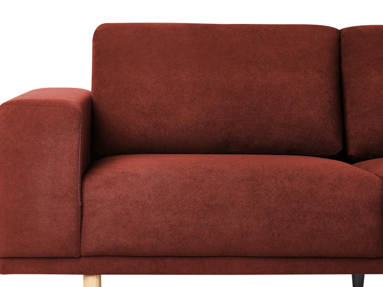 Divano 3 posti NIVALA Tessuto Rosso