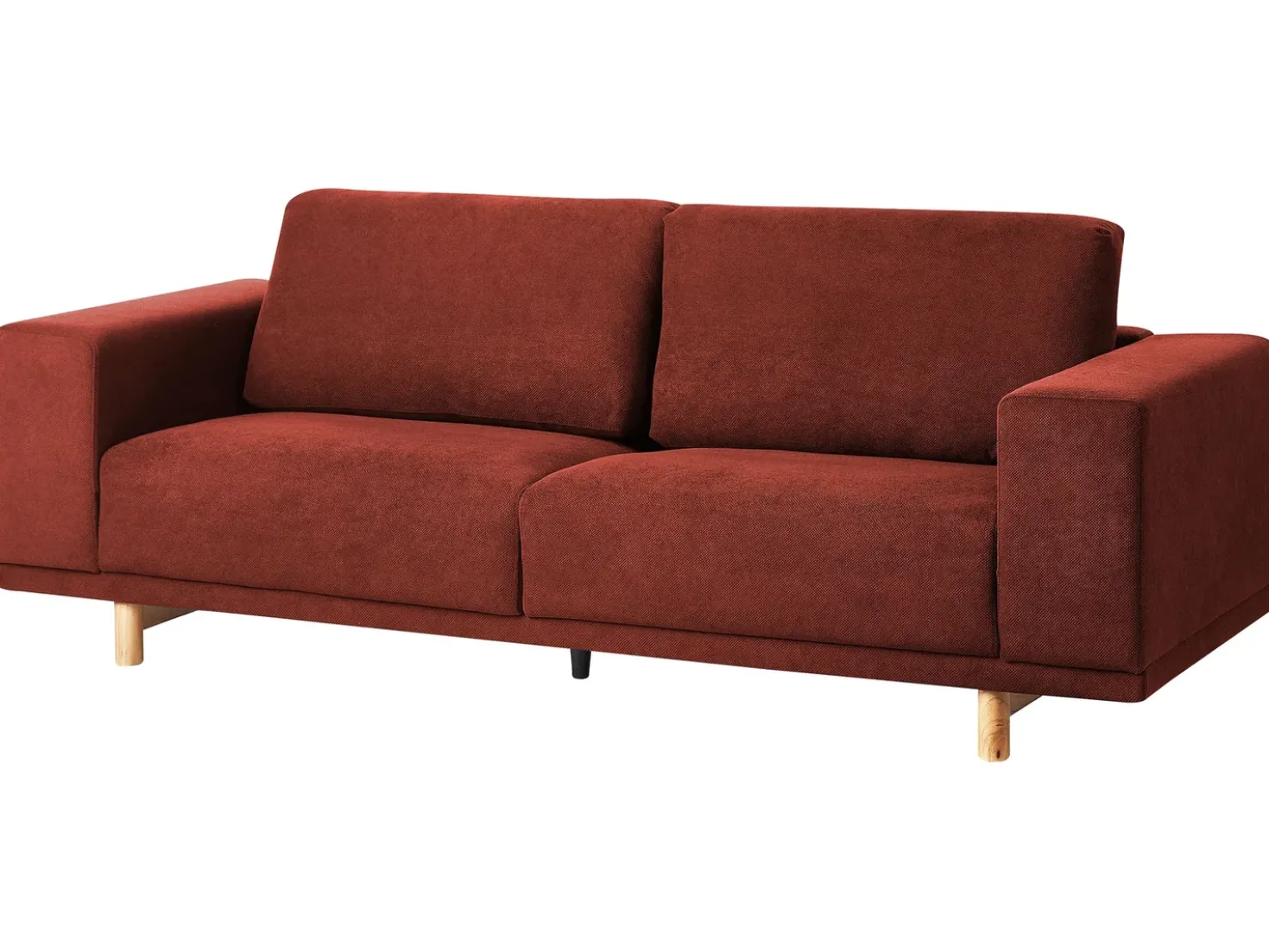 Divano 3 posti NIVALA Tessuto Rosso