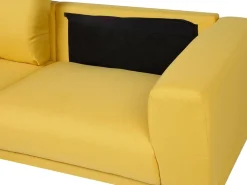 Divano 3 posti NIVALA Tessuto Giallo