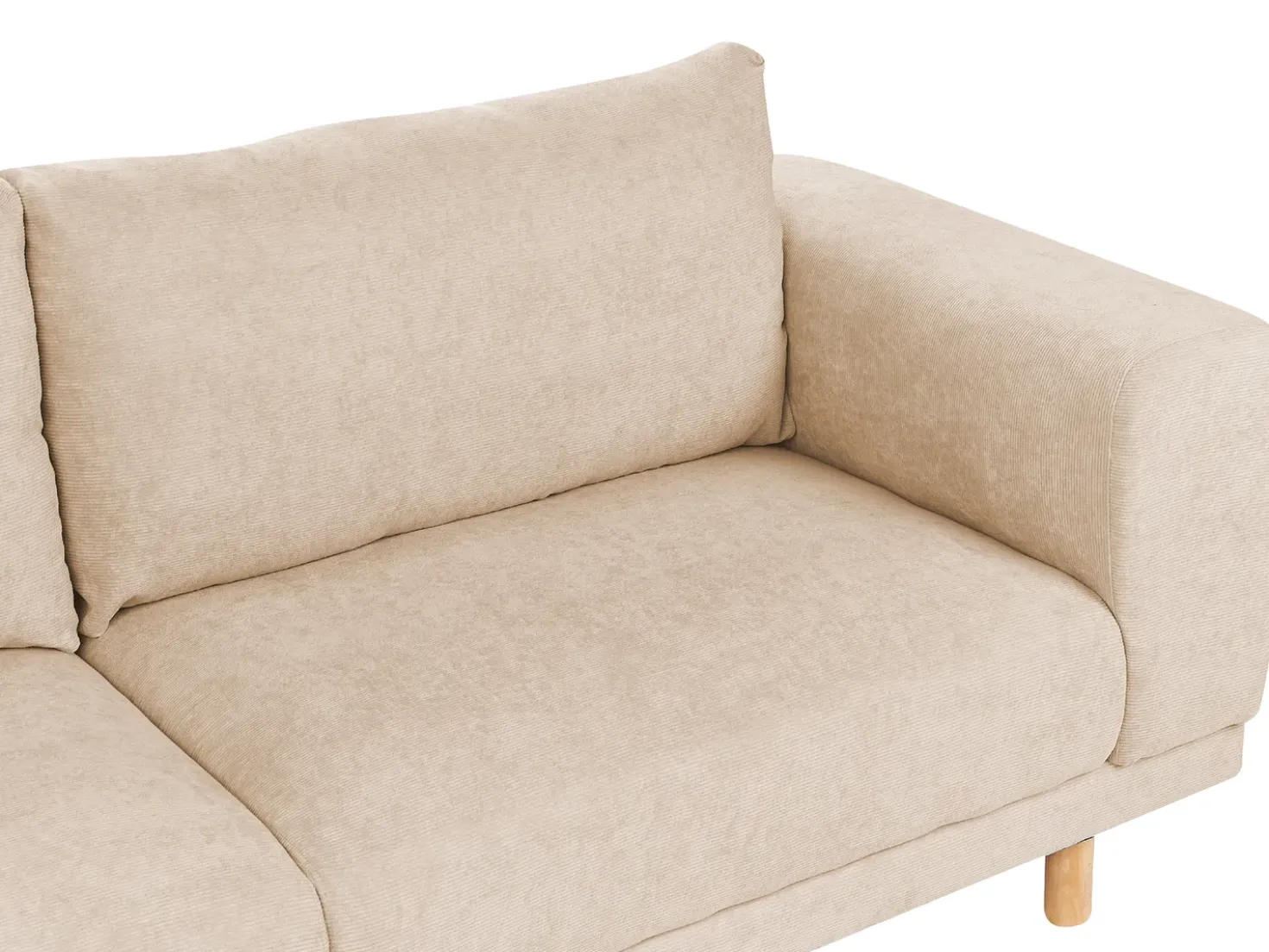 Divano 3 posti NIVALA Velluto a coste Beige