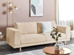 Divano 3 posti NIVALA Velluto a coste Beige