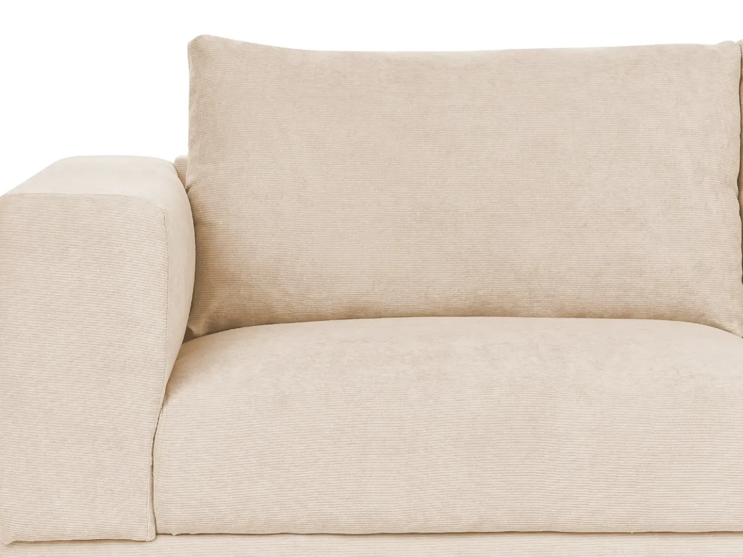 Divano 3 posti NIVALA Velluto a coste Beige