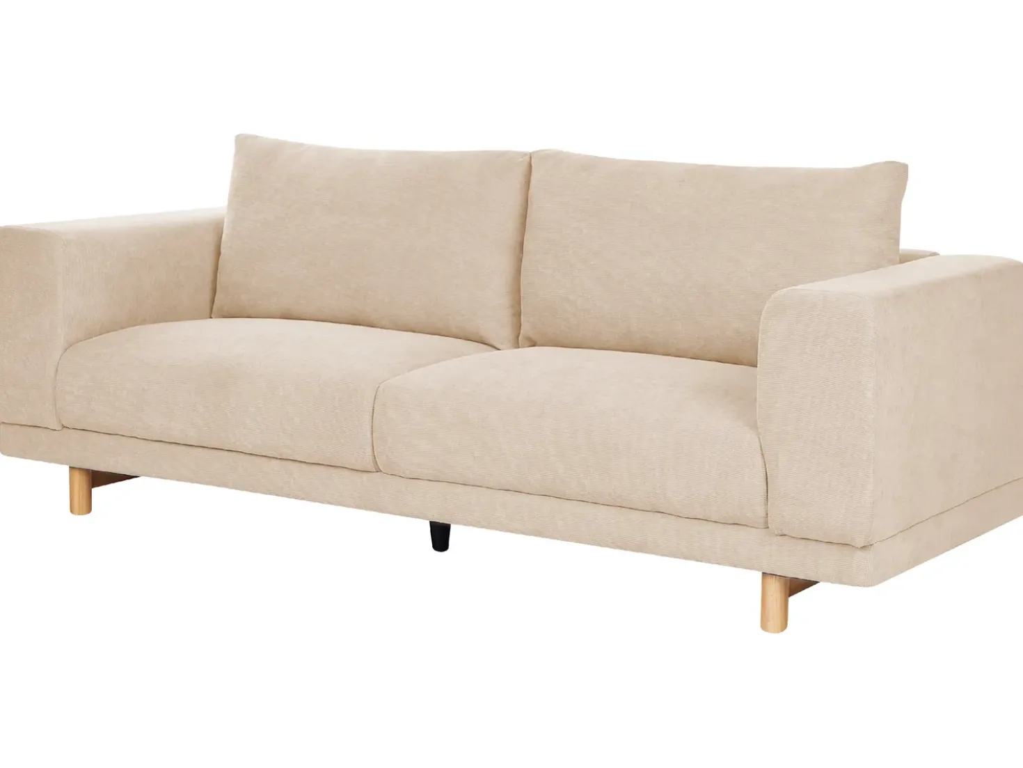 Divano 3 posti NIVALA Velluto a coste Beige