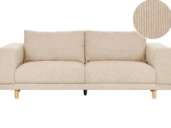 Divano 3 posti NIVALA Velluto a coste Beige