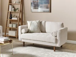 Divano 2 posti NURMO Tessuto Beige chiaro