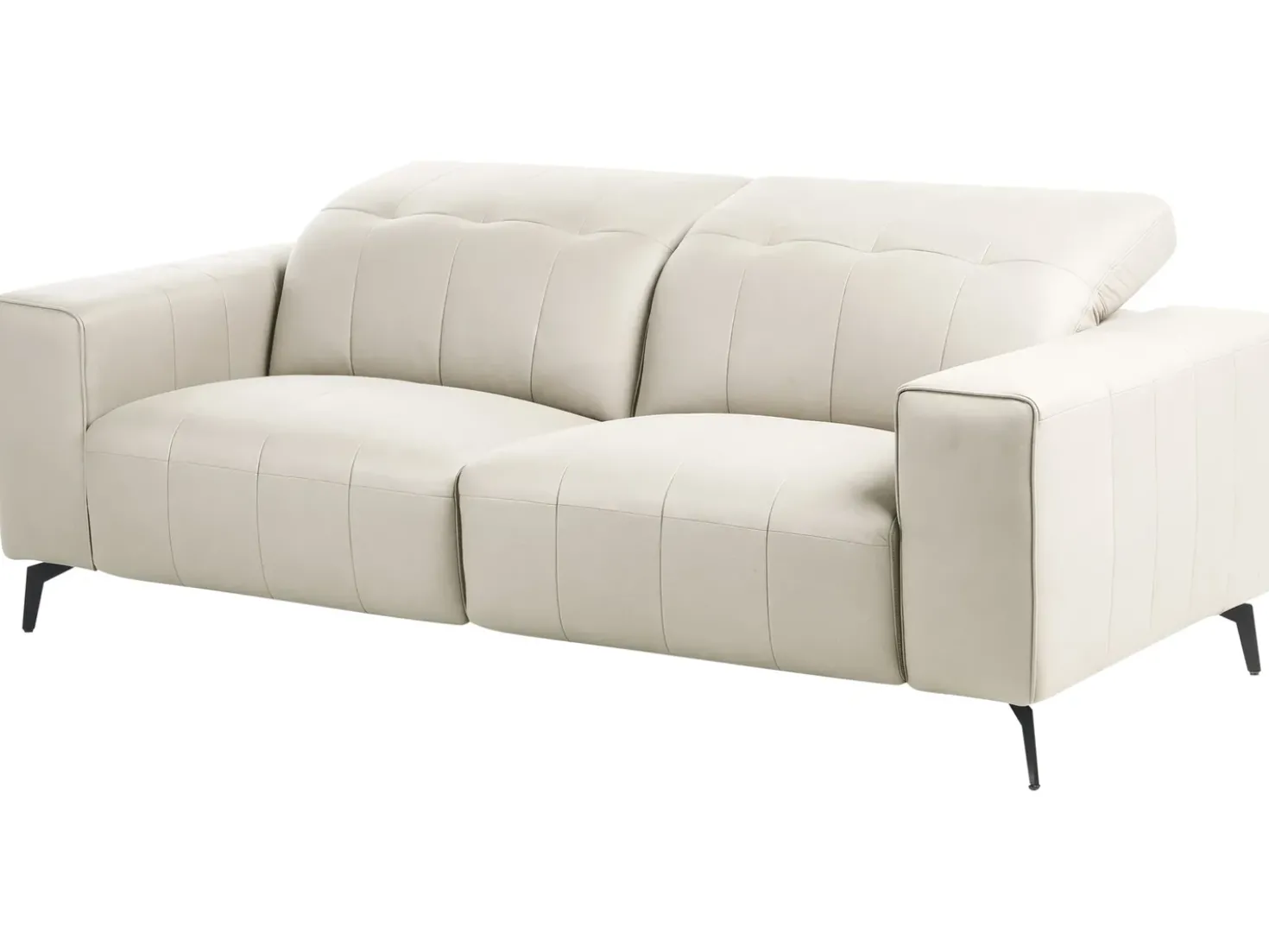 Divano 3 posti OMMEL Tessuto Beige chiaro