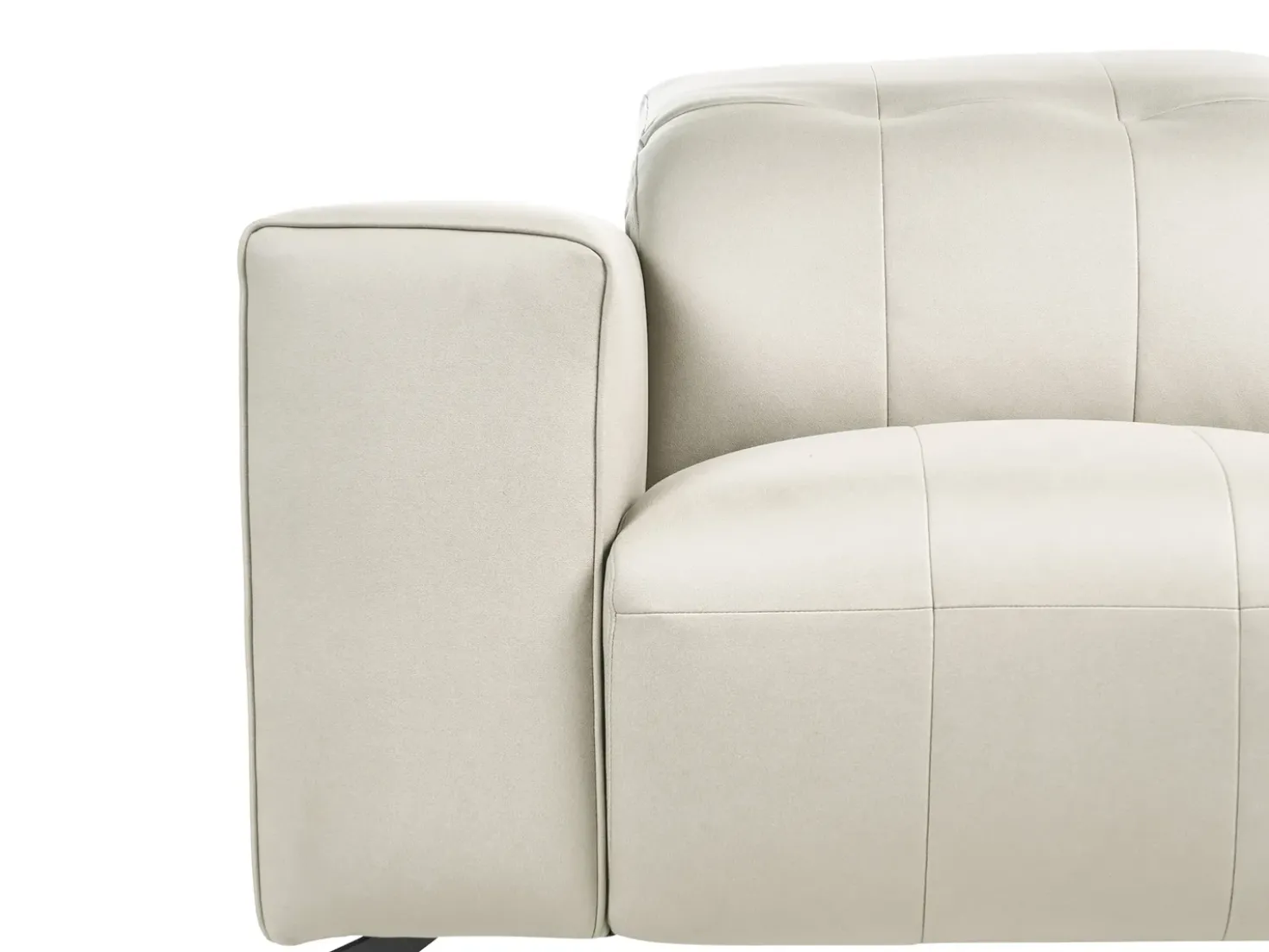 Divano 3 posti OMMEL Tessuto Beige chiaro