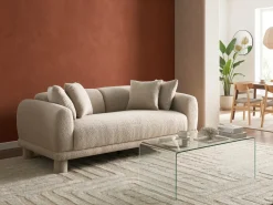 Divano 3 posti PORI Bouclé Beige