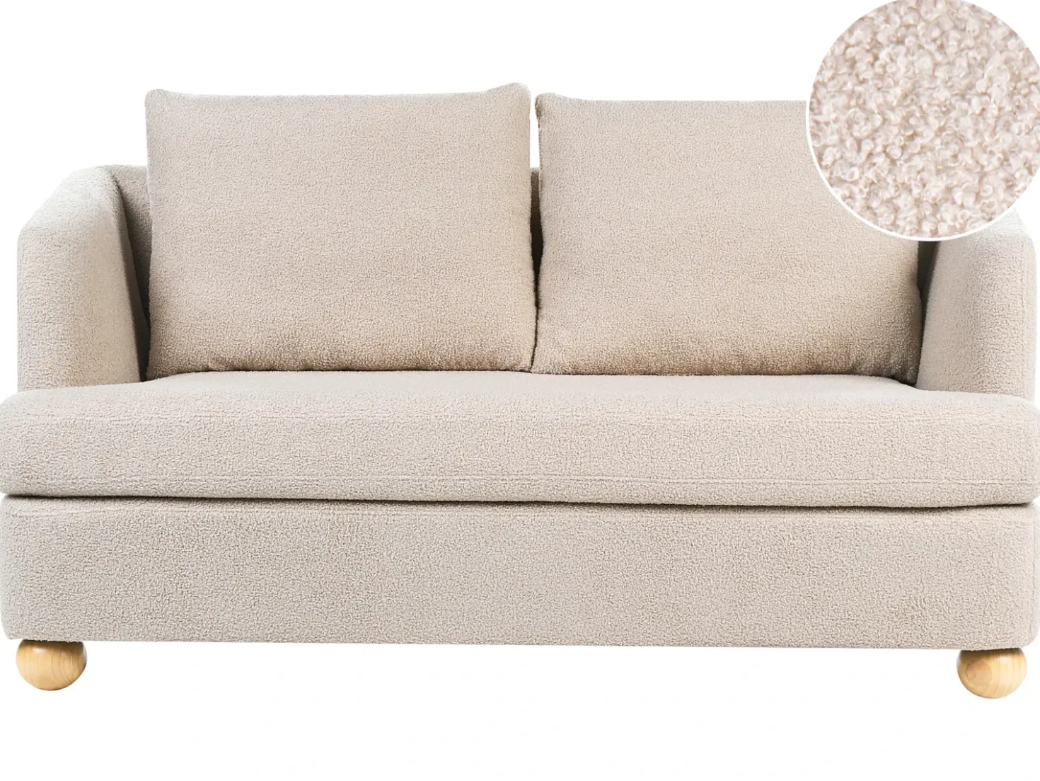 Divano 2 posti RATTVIK Bouclé Beige
