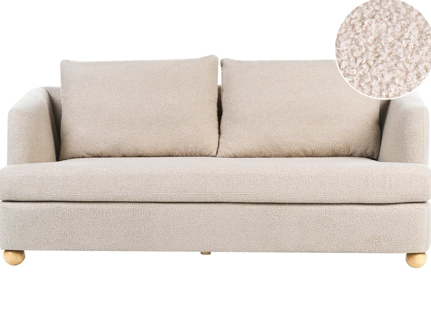 Divano 3 posti RATTVIK Bouclé Beige