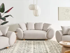 Divano 2 posti RINGEL Tessuto Beige chiaro