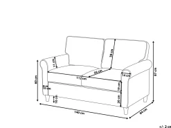 Divano 2 posti RONNEBY Tessuto Beige