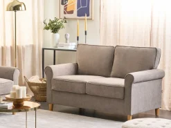 Divano 2 posti RONNEBY Tessuto Marrone chiaro