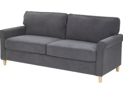 Divano 3 posti RONNEBY Velluto Grigio scuro