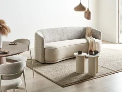 Divano 3 posti ROSET Tessuto Beige chiaro