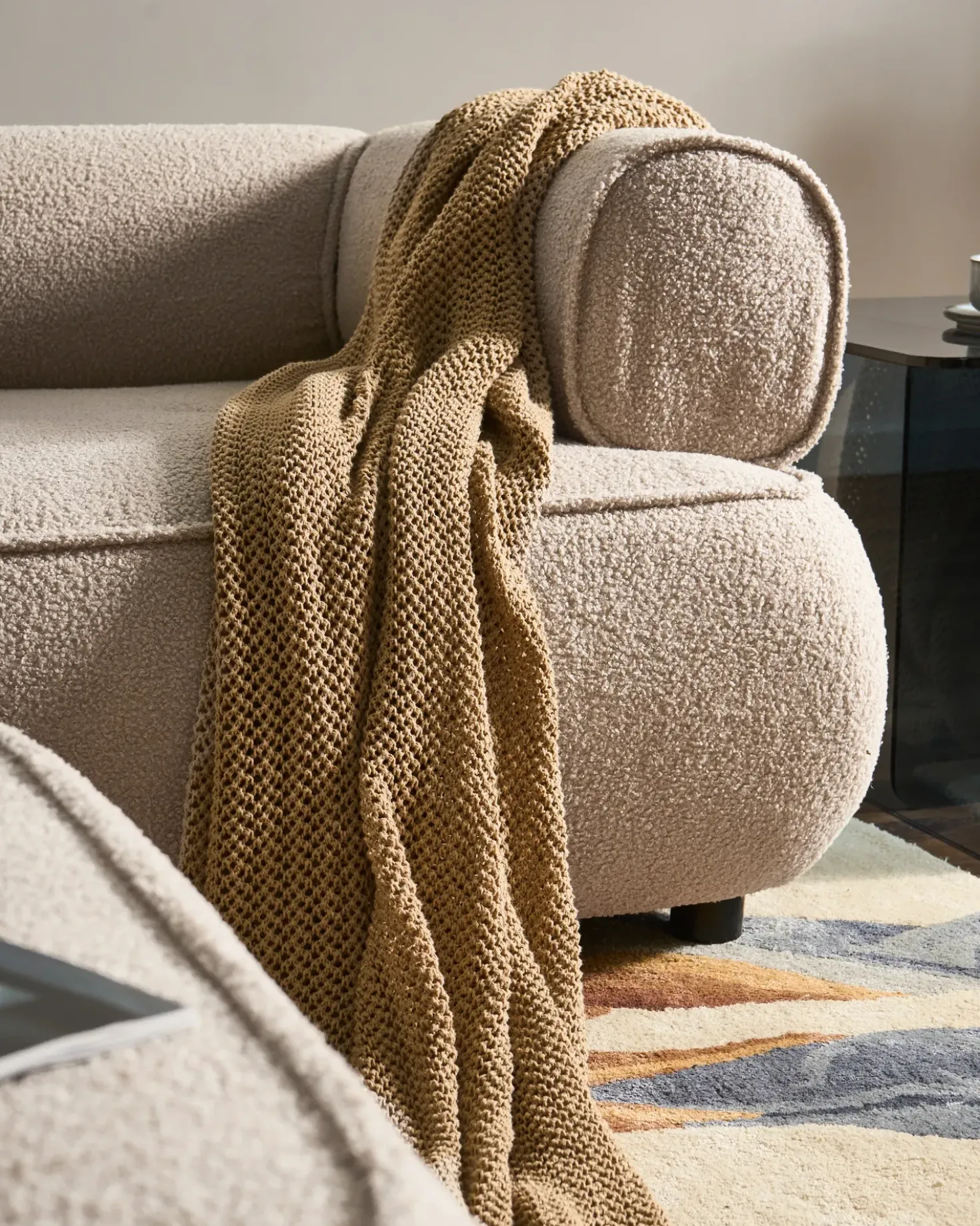 Divano 3 posti SALLA Bouclé Beige