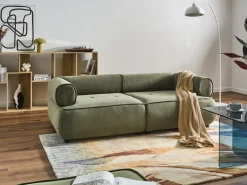 Divano 3 posti SALLA Tessuto Verde