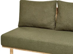 Divano 2 posti SALO Bouclé Verde scuro con tavoli