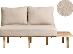 Divano 2 posti SALO Bouclé Beige con tavoli