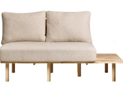 Divano 2 posti SALO Bouclé Beige con tavoli