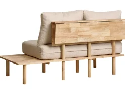 Divano 2 posti SALO Bouclé Beige con tavoli