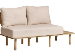 Divano 2 posti SALO Bouclé Beige con tavoli