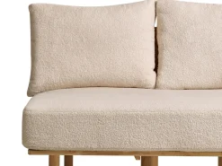 Divano 2 posti SALO Bouclé Beige con tavoli