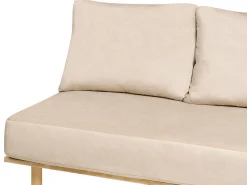Divano 2 posti SALO Tessuto Beige sabbia con tavoli