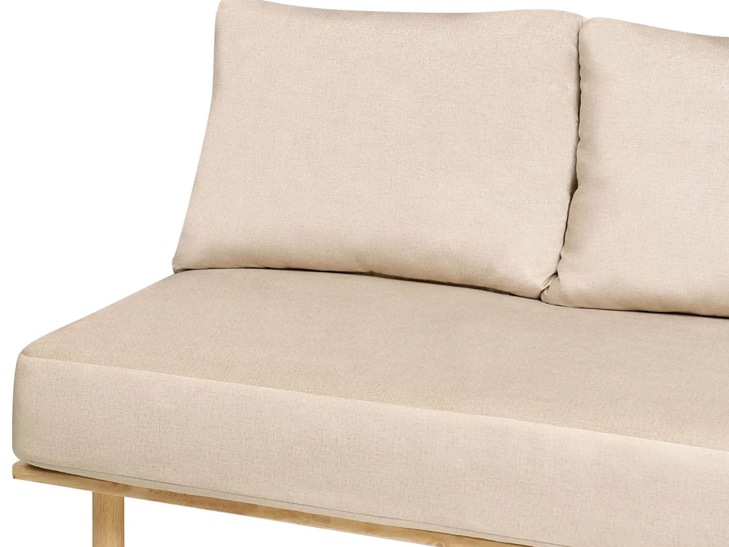 Divano 2 posti SALO Tessuto Beige sabbia con tavoli