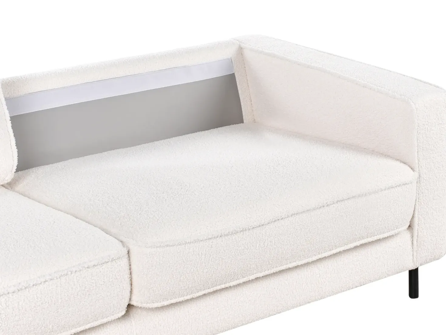 Divano 3 posti SAVALEN Bouclé Bianco