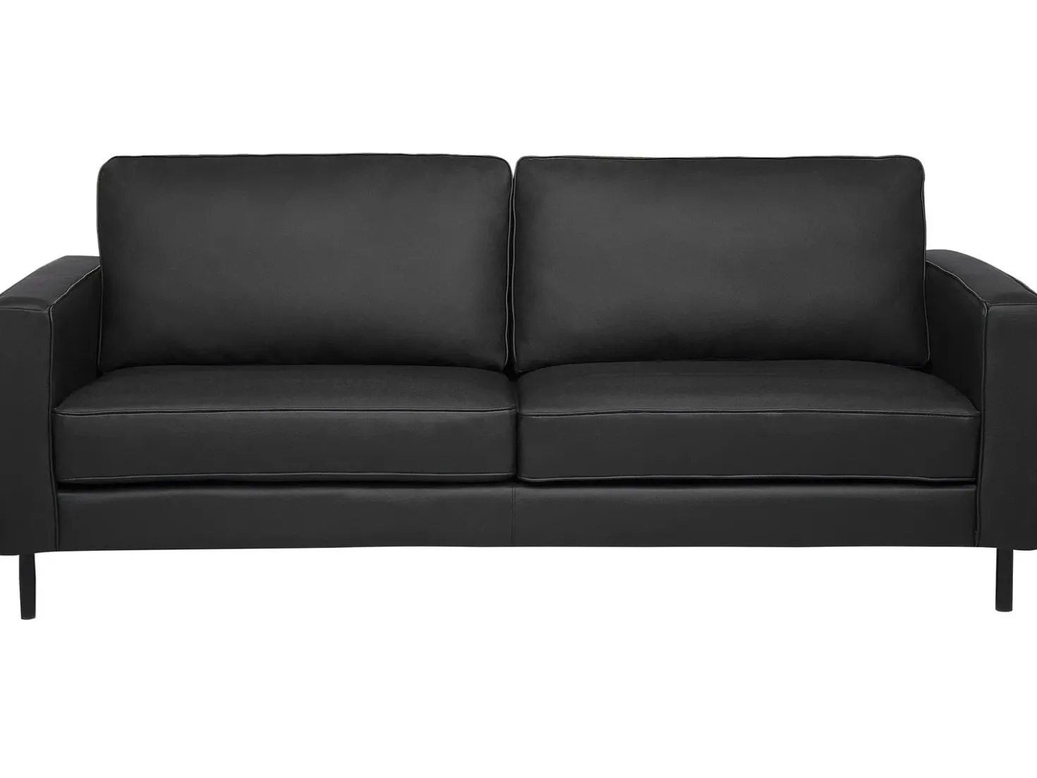 Divano 3 posti SAVALEN Pelle naturale Nero