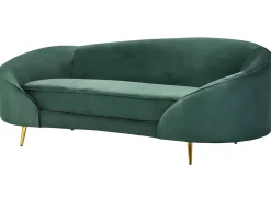 Divano 2 posti SAVAR Velluto Verde smeraldo