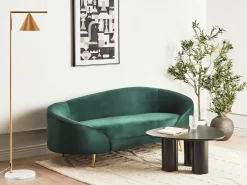 Divano 2 posti SAVAR Velluto Verde smeraldo