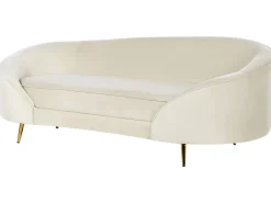 Divano 2 posti SAVAR Velluto Beige chiaro