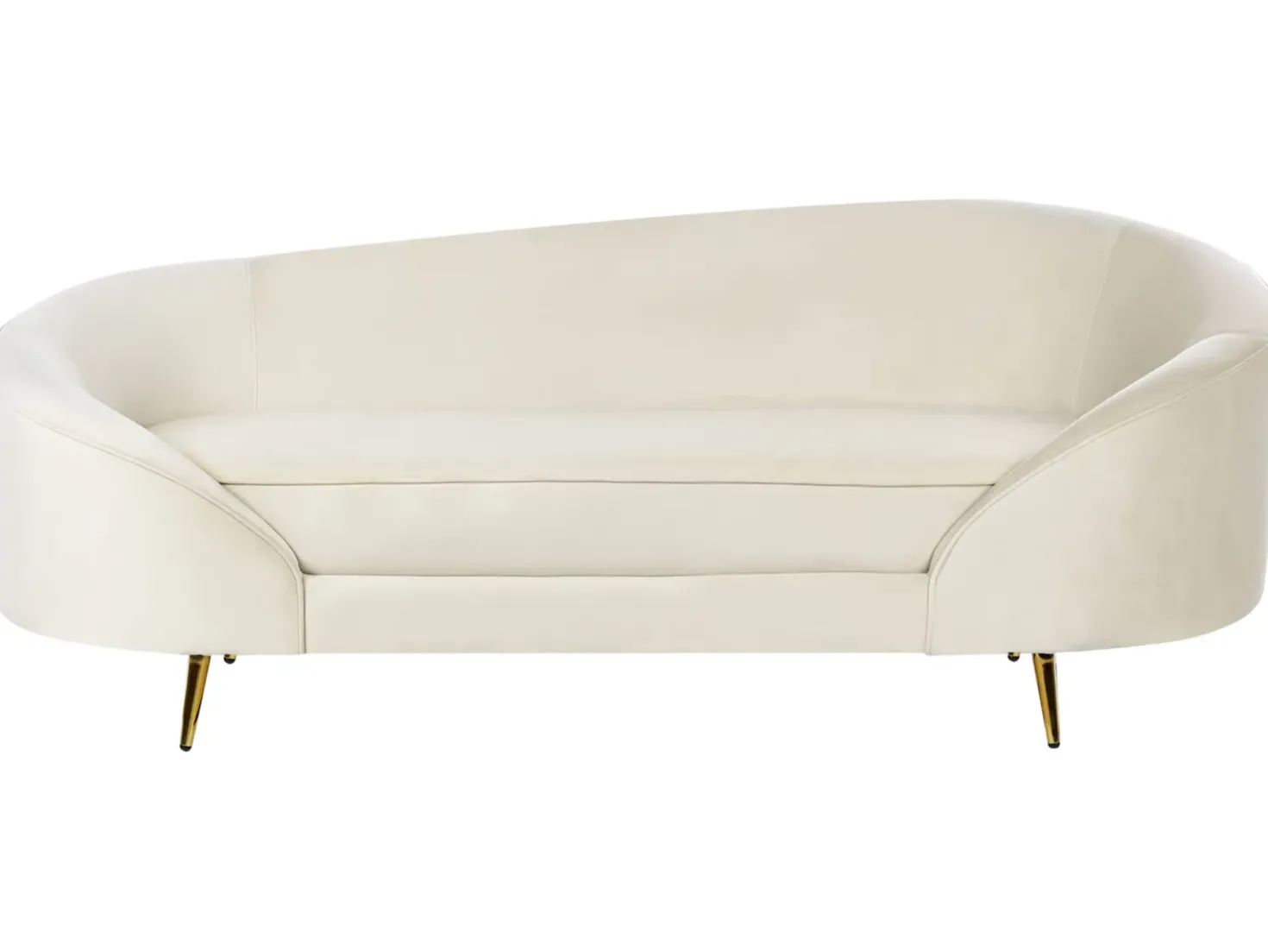 Divano 2 posti SAVAR Velluto Beige chiaro