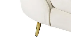 Divano 2 posti SAVAR Velluto Beige chiaro