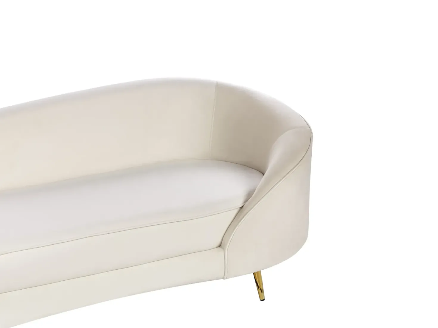 Divano 2 posti SAVAR Velluto Beige chiaro