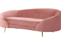 Divano 2 posti SAVAR Velluto Rosa