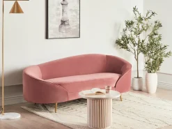 Divano 2 posti SAVAR Velluto Rosa