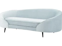 Divano 2 posti SAVAR Velluto Azzurro