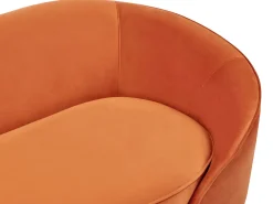 Divano 2 posti SAVAR Velluto Arancione