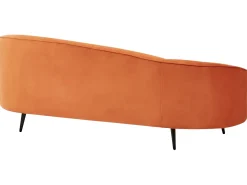 Divano 2 posti SAVAR Velluto Arancione