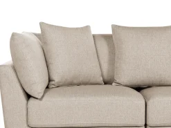 Divano 3 posti SIGTUNA Tessuto Beige con ottomana